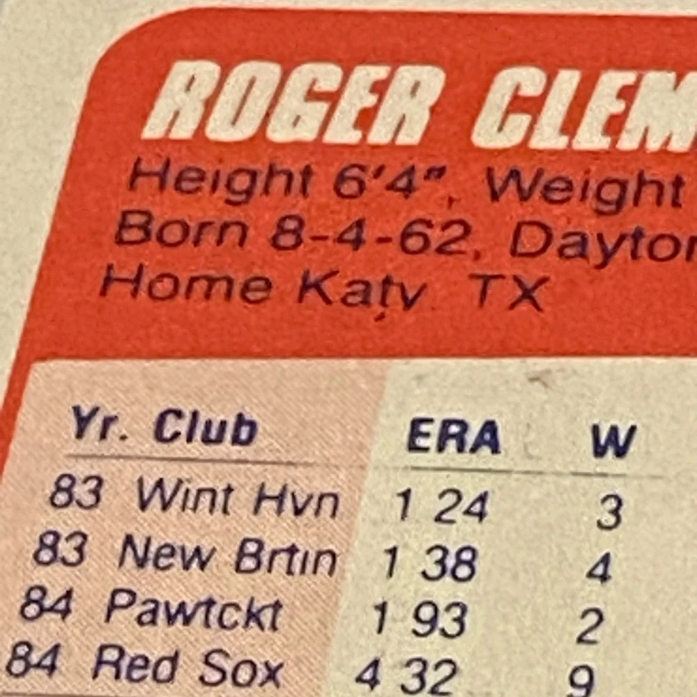 Roger Clemens Rare ! Error 1990 Fleer Baseball Card Wrong Home Town (Katv tx)